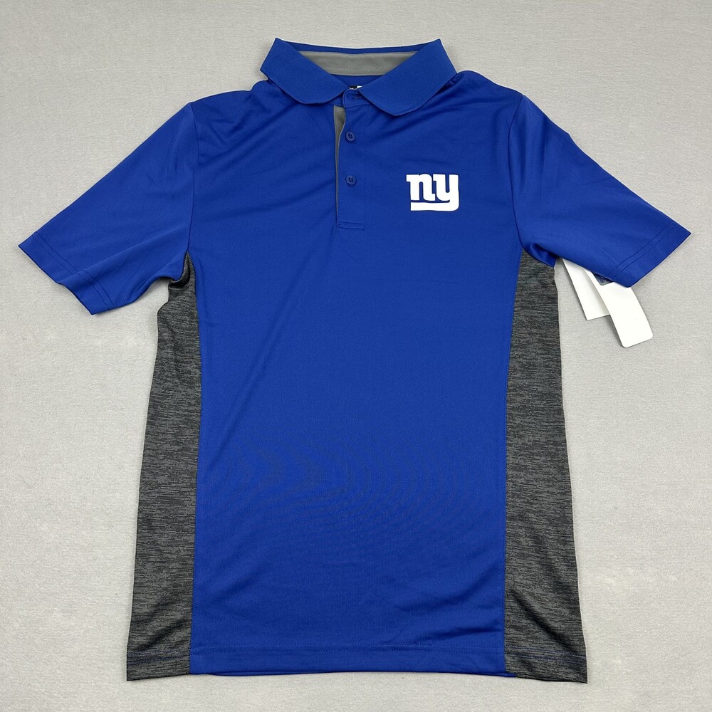New York Giants Polo Shirt Small Blue Solid NFL Short Sleeve NY NFC Pullover S